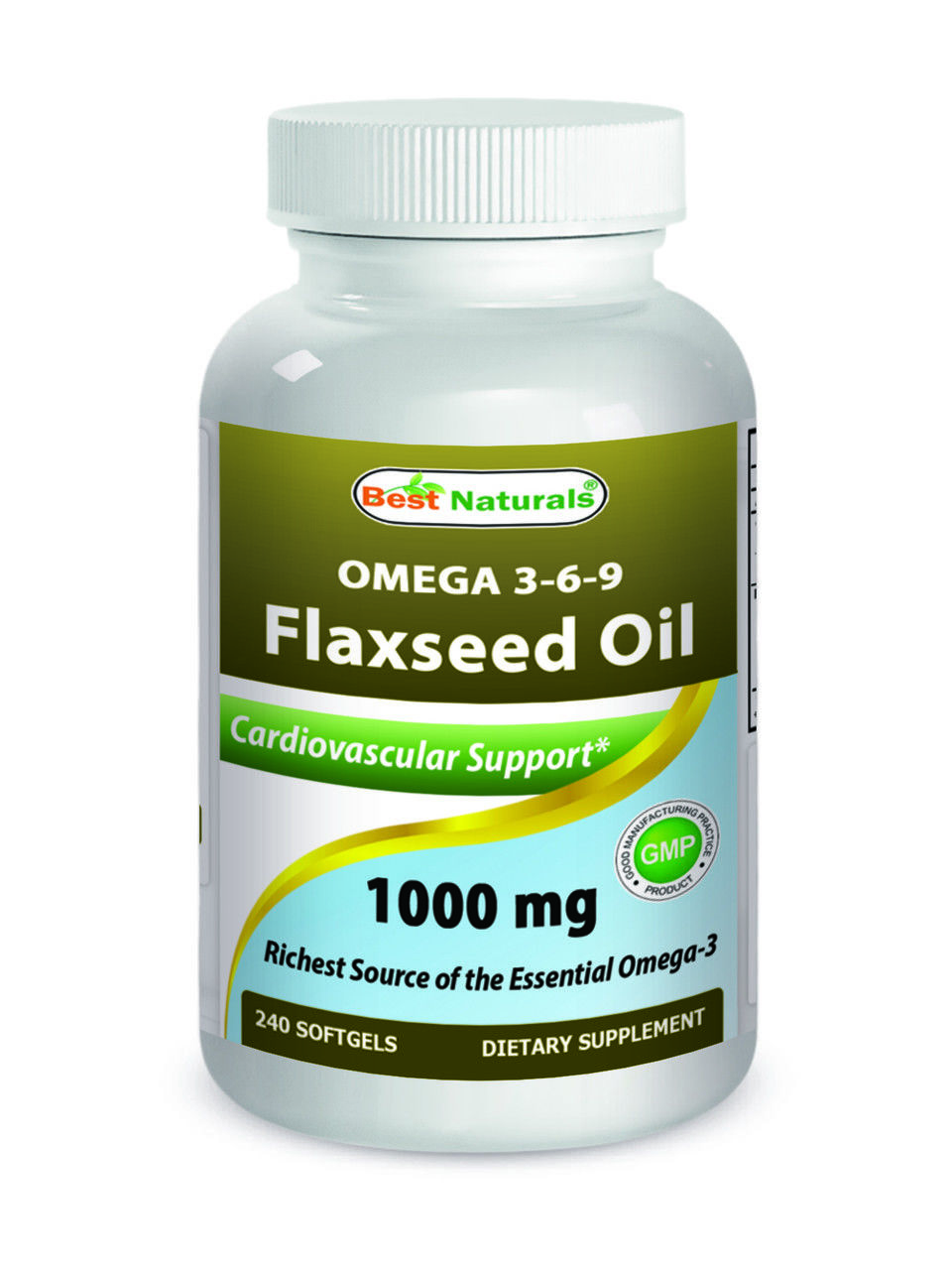 Best Naturals Flaxseed Oil 1000 mg 240 Softgels