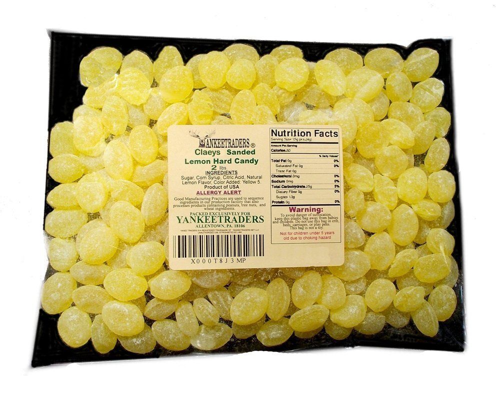 Claeys Lemon Sanded Candy Drops Old Fashioned 2 Pound 