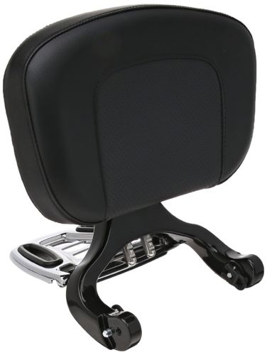 Kuryakyn 1661 Blackchrome Multi Purpose Driver Passenger Backrest 5807