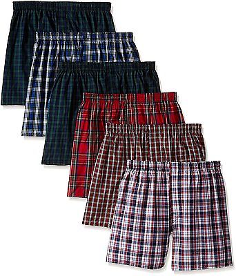 Hanes Men's Classics 6 Pack Tartan Boxer Bonus Pack, Tartan Plaid, Large