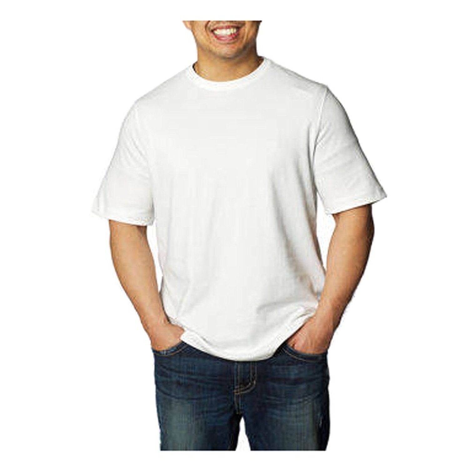 Kirkland Men's Crew Neck White T-shirts (Size: Large /Pack of 6)