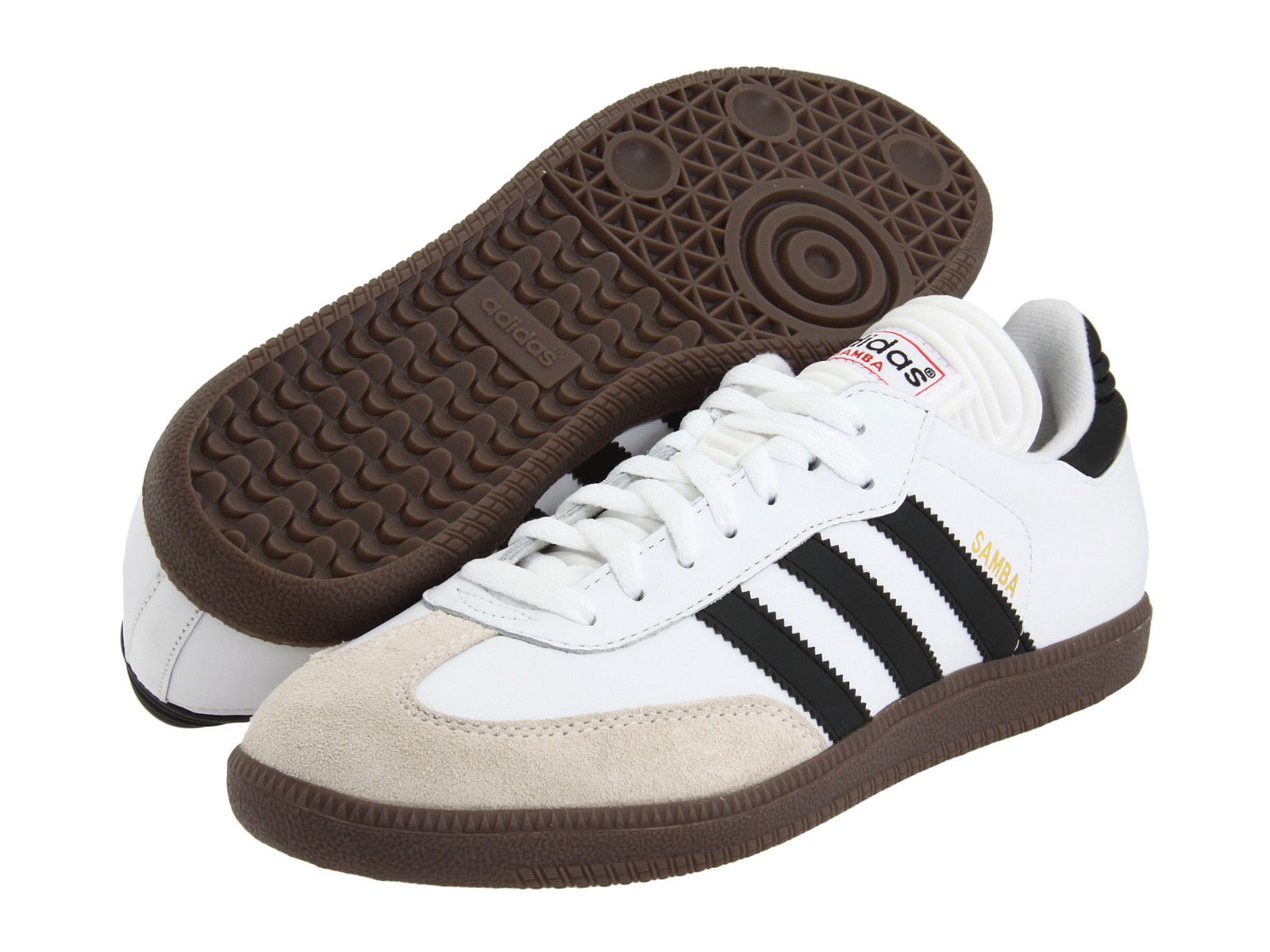 adidas Men's Samba Classic Soccer Shoe,Run White/Black/Run White,10 M US