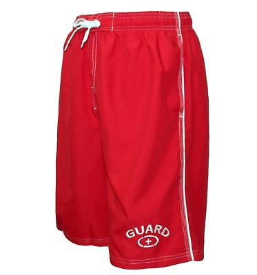 MENS LIFEGUARD SWIMSUIT (MG001)-Red-Small