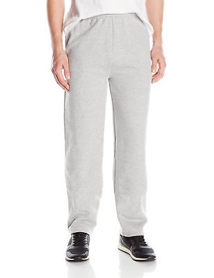 Hanes Men's Ecosmart Open Leg Fleece Pant with Pockets, Grey Heather, 2X