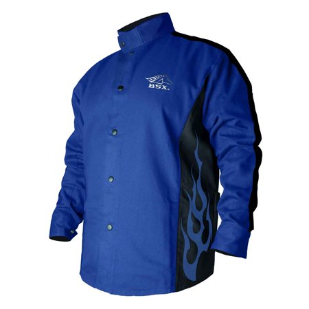 Revco BXRB9C-XL Welding Jacket, 9 oz. Flame Resistant Cotton Body, 30 ...