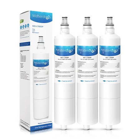 Waterdrop Refrigerator Water Filter Replacement for LG LT600P, LG ...