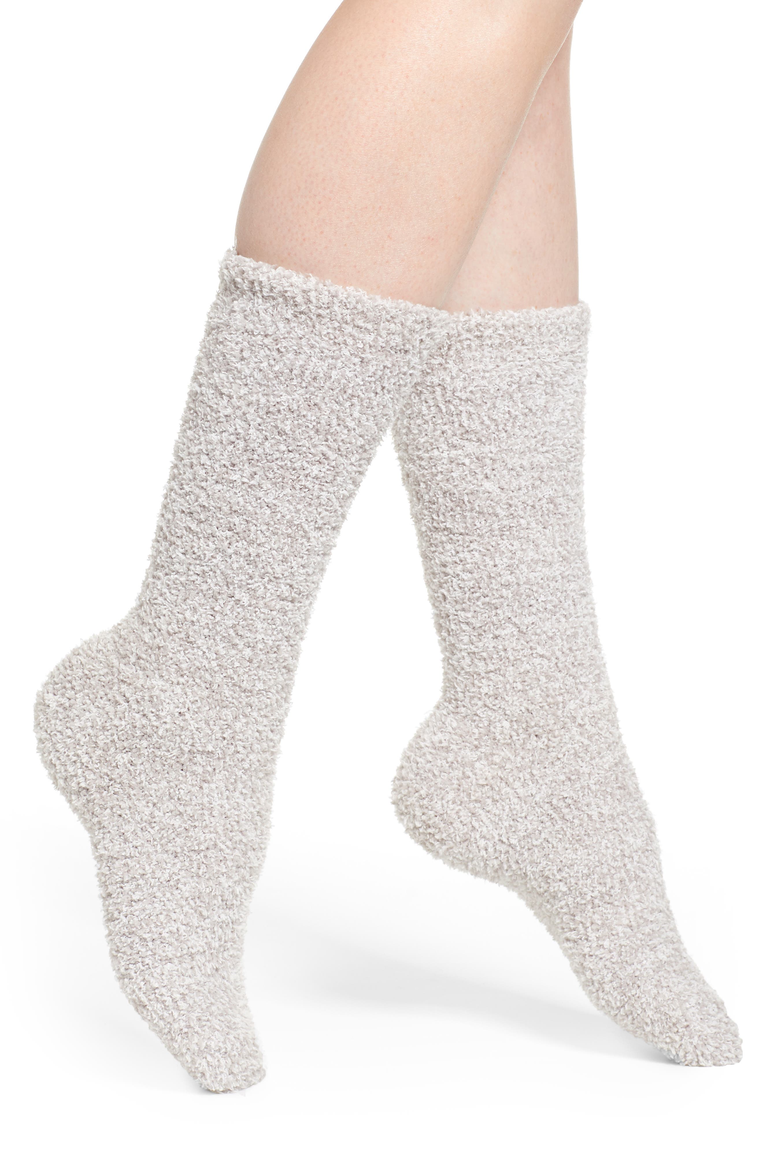 Barefoot Dreams Cozychic Women's Heathered Socks (Oyster)